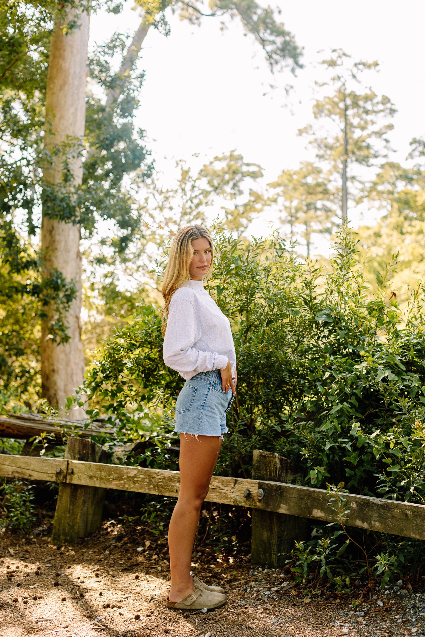 Just a Girl Mock Neck Tee