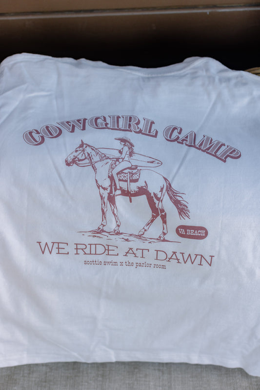 Cowgirl Camp Graphic Oversized Tee