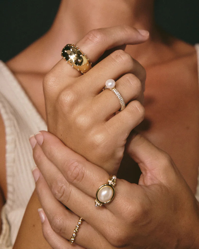 FINAL SALE - Pave Molten Ring