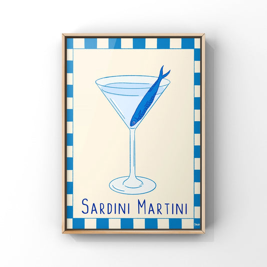 Sardini Martini Art Print