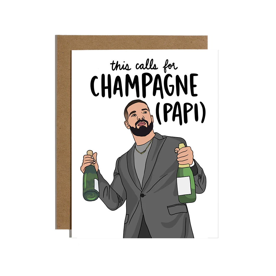 Champagne Papi Congrats Card
