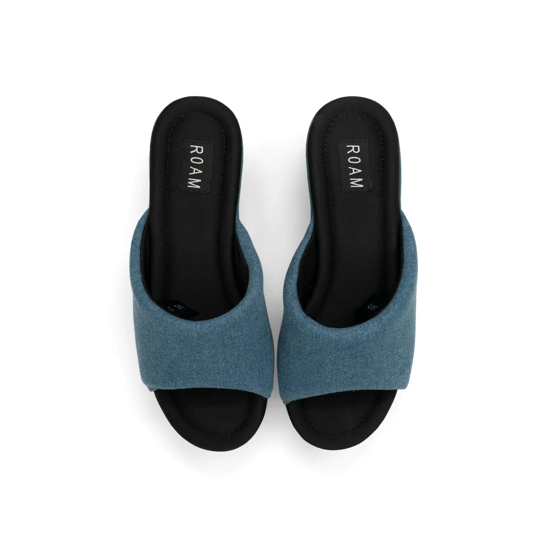 Denim Scoop Mid Strata Wedge