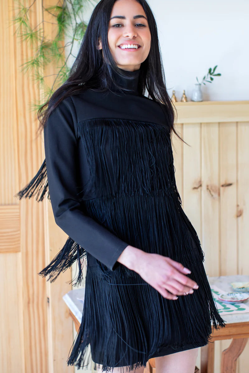 FINAL SALE- Short Fringe Dress