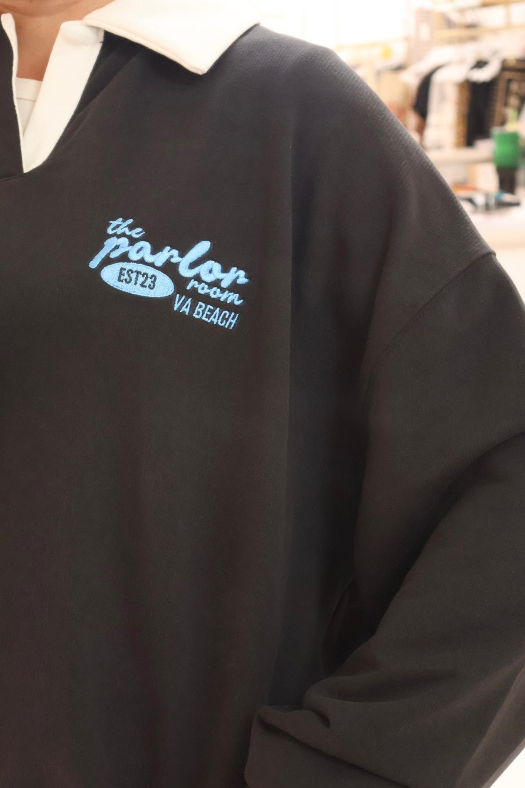 Parlor Core Embroidered Polo Sweatshirt