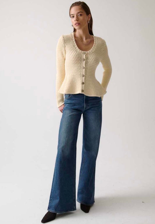 Elina Peplum Cardigan
