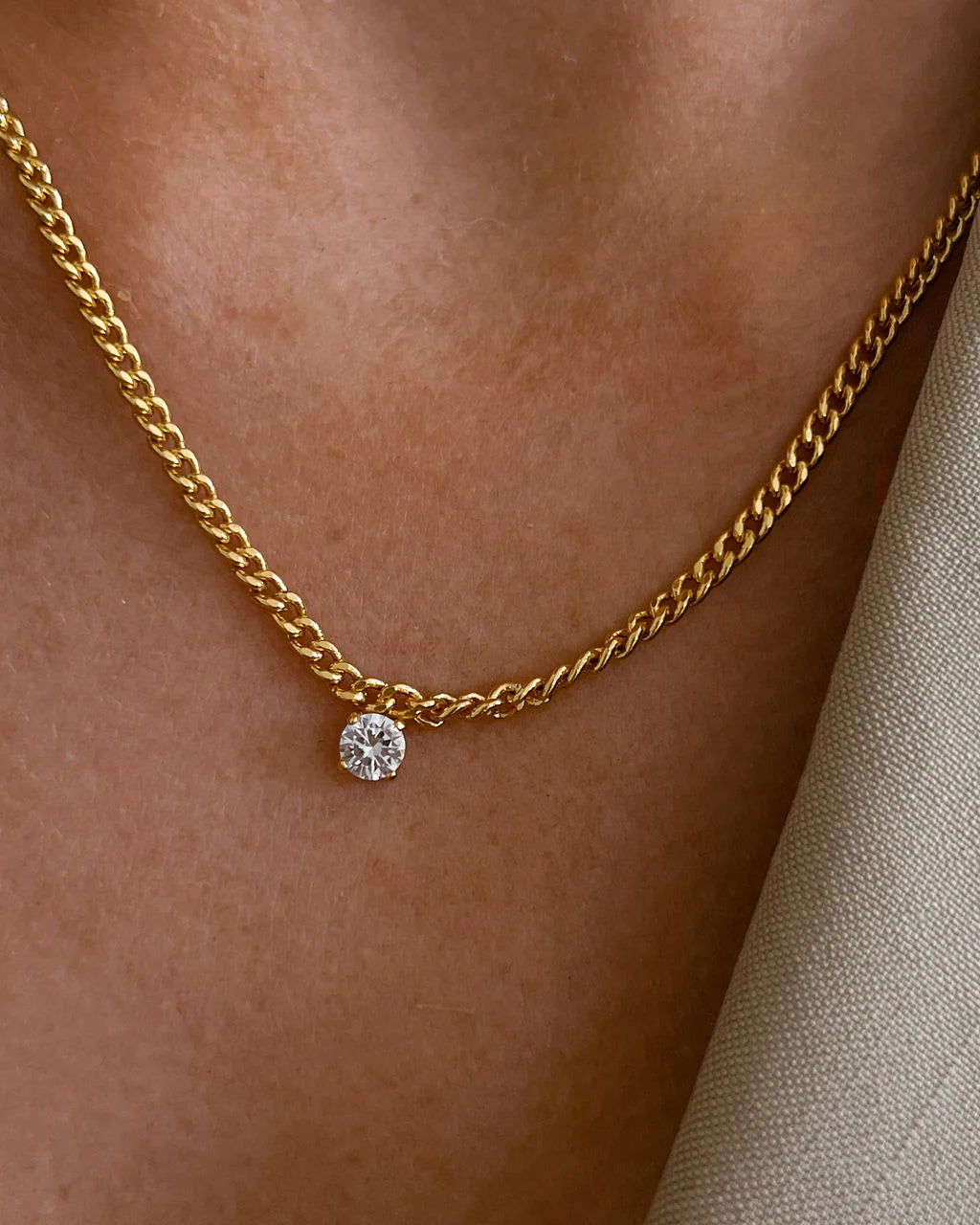 Bardot Stud Charm Necklace