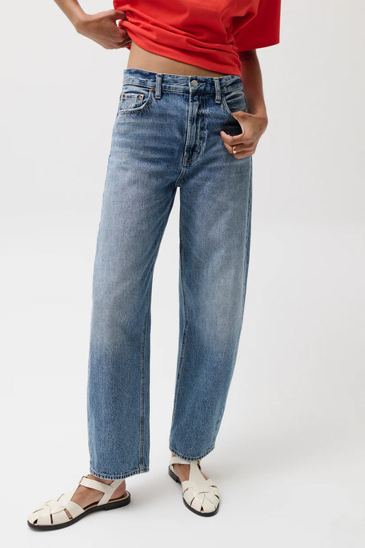 Wes High Rise Barrel Jeans