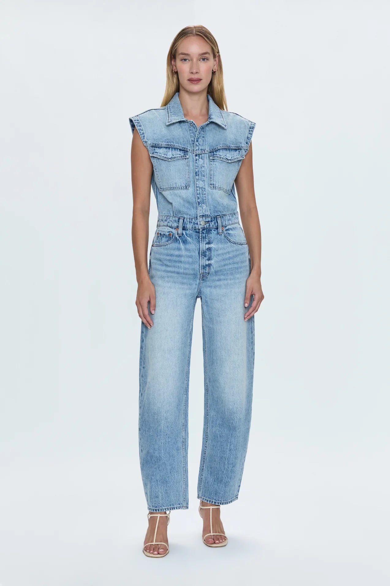 FINAL SALE - Ace Sleeveless Barrel Leg Jumpsuit