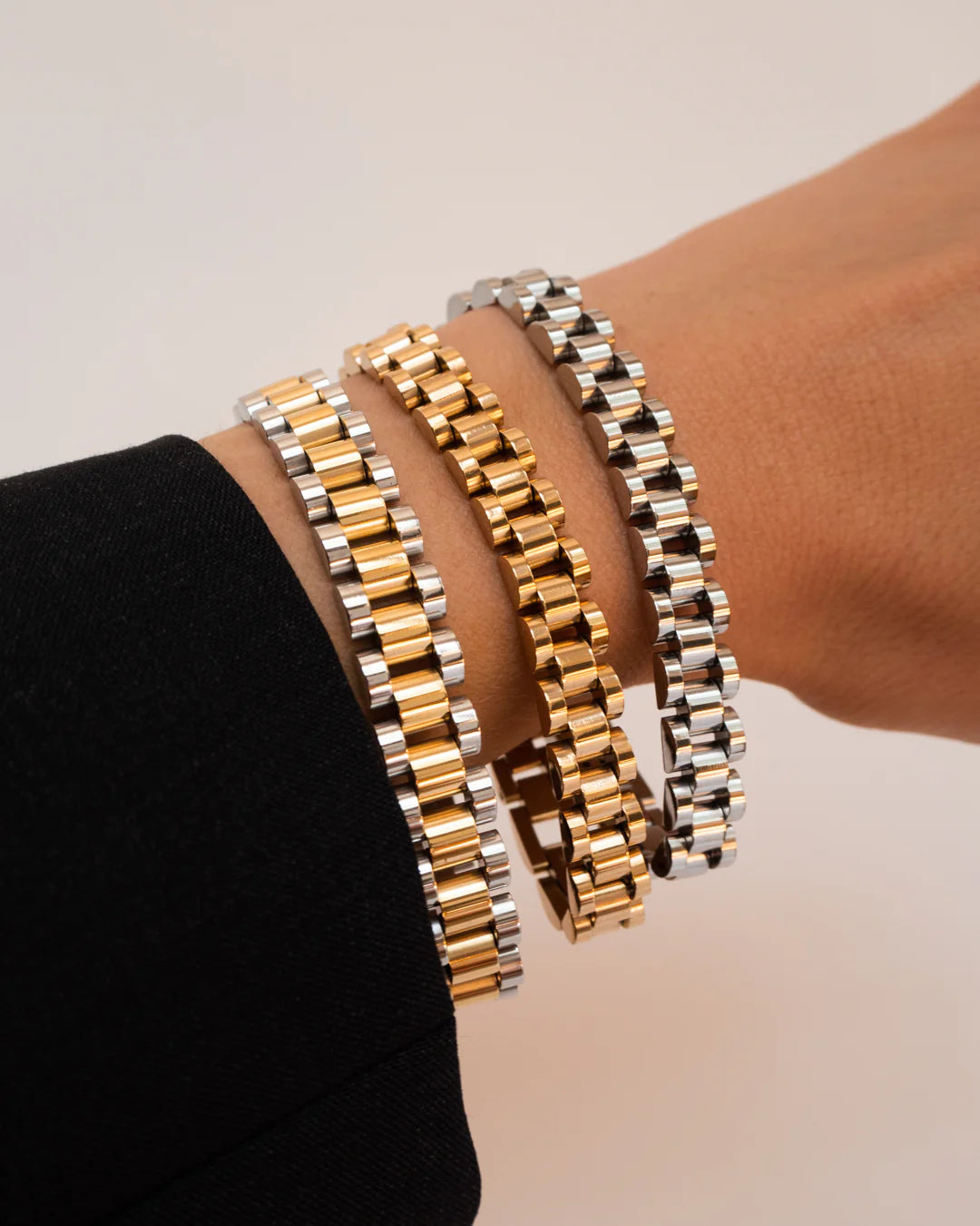 Two-Toned Timepiece Bracelet