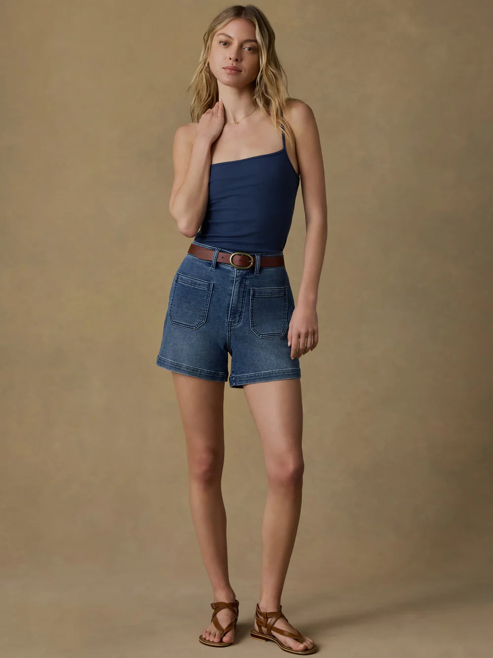 Stretch Terry Patch Pocket Short