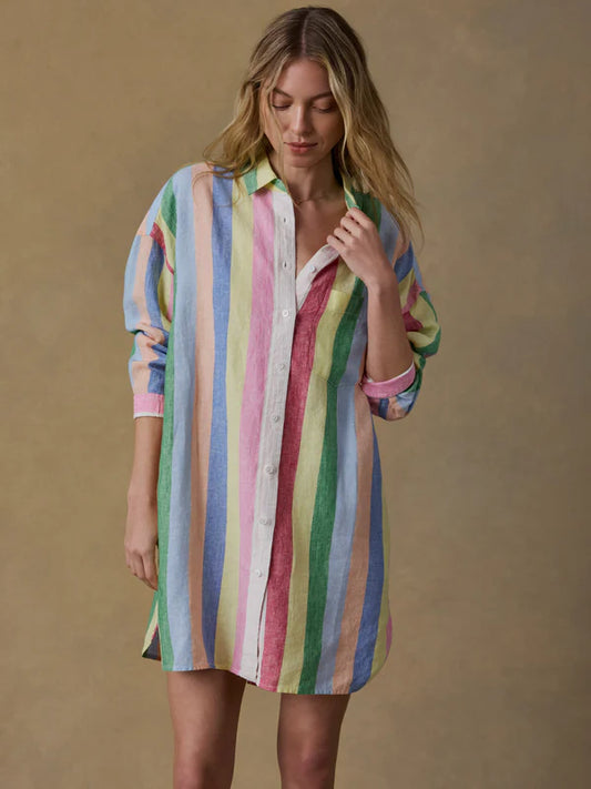 Laguna Linen Mini Shirtdress