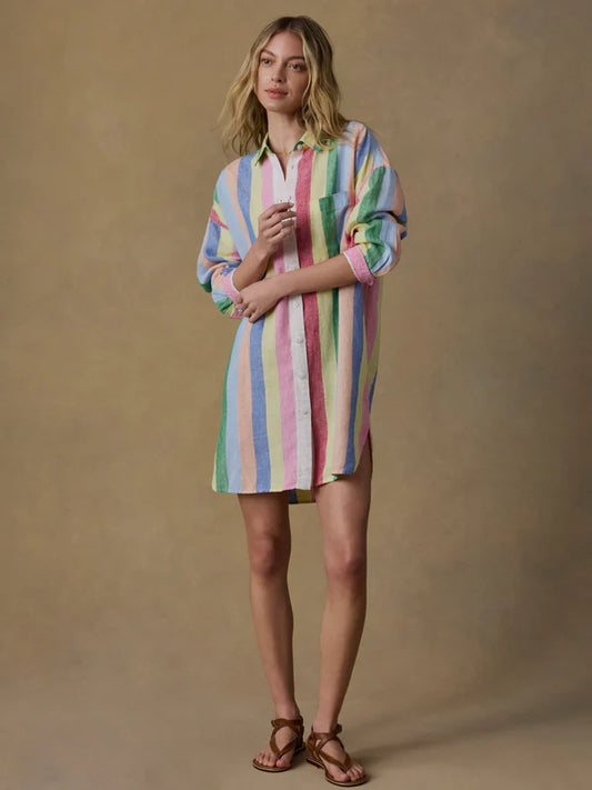 Laguna Linen Mini Shirtdress