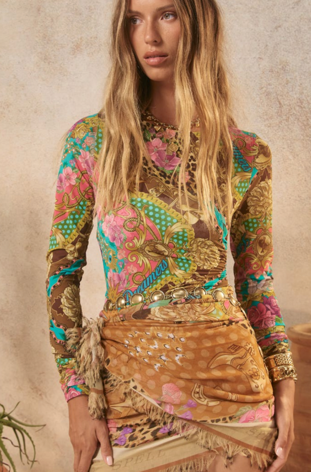 Lovers & Dreamers Mesh Long Sleeve Top