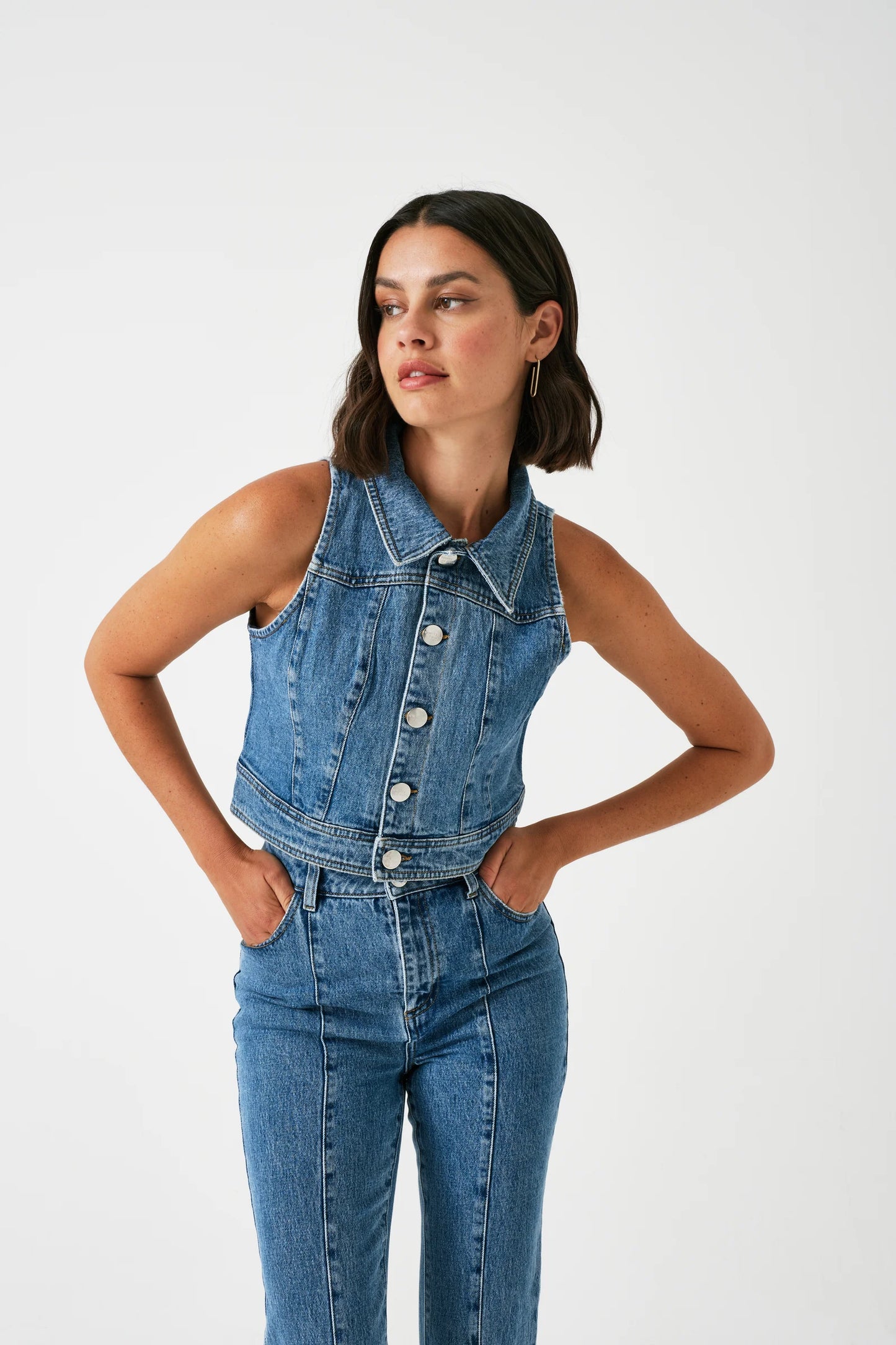 Cali Cropped Jacket-Vest