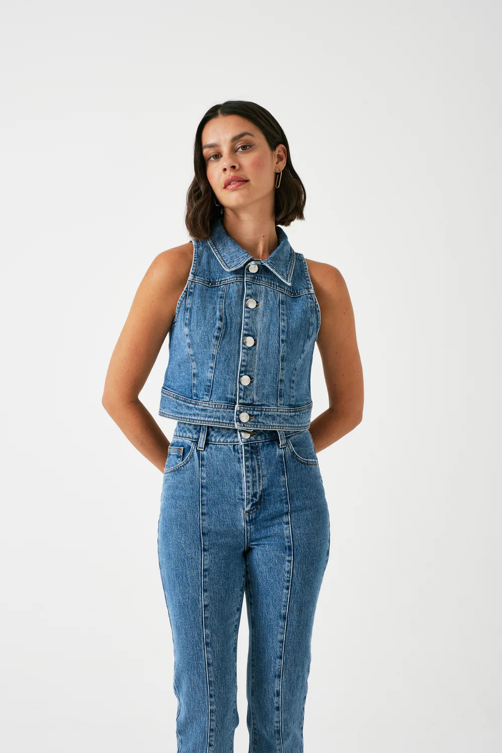 Cali Cropped Jacket-Vest