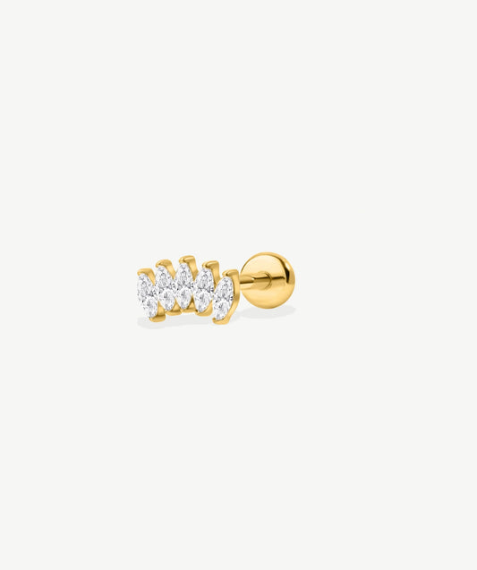Crown Marquise Flat Back Stud