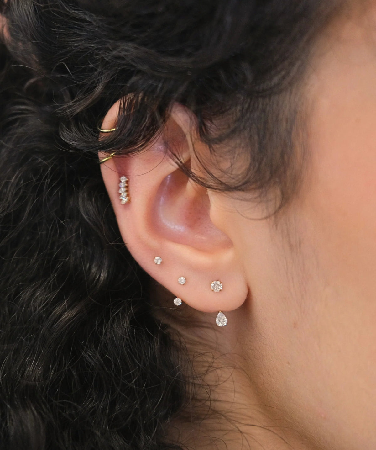 Crown Marquise Flat Back Stud
