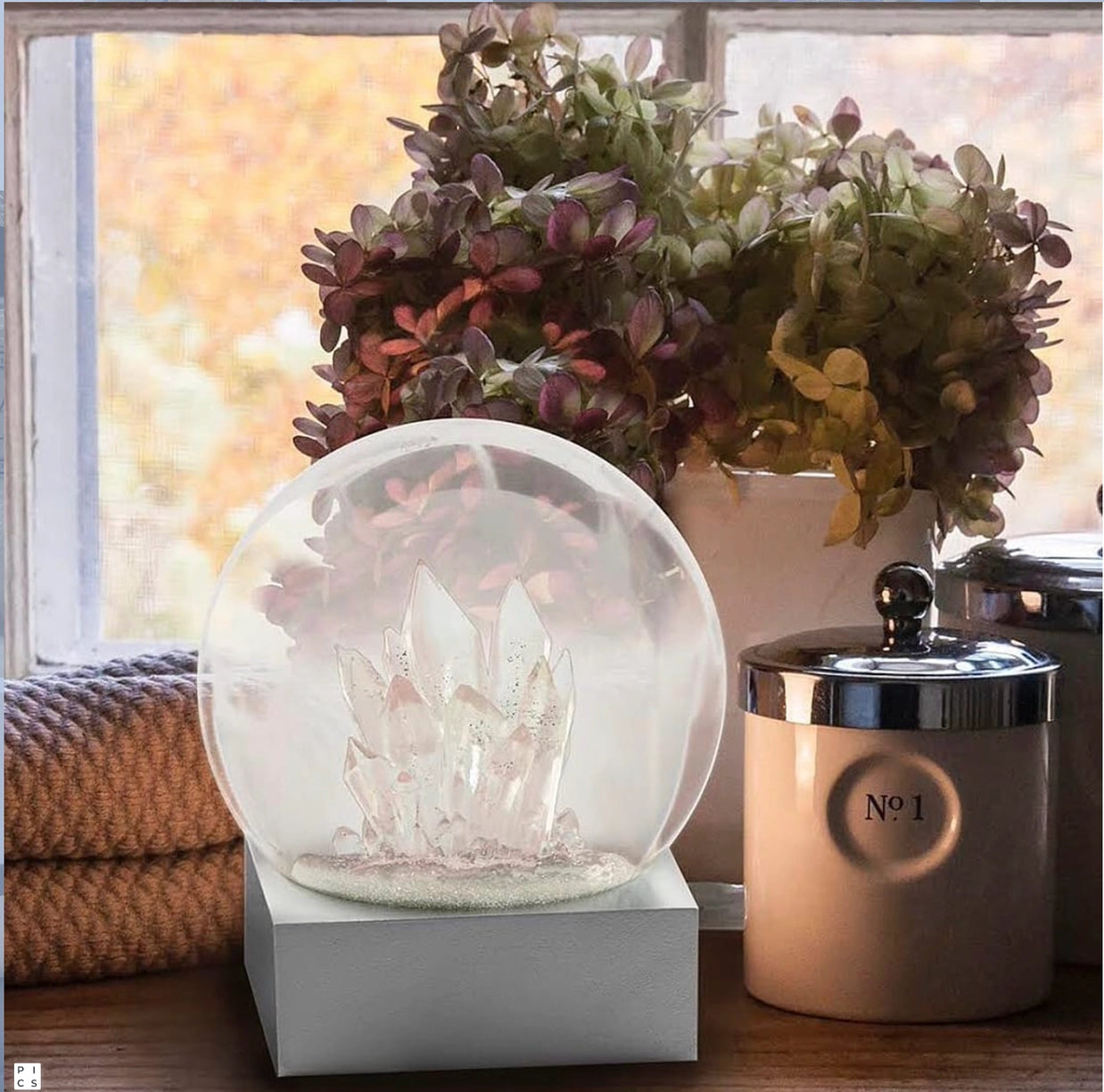 Crystals Snow Globe