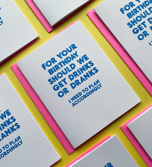 Drinks or Dranks? - Greeting Card