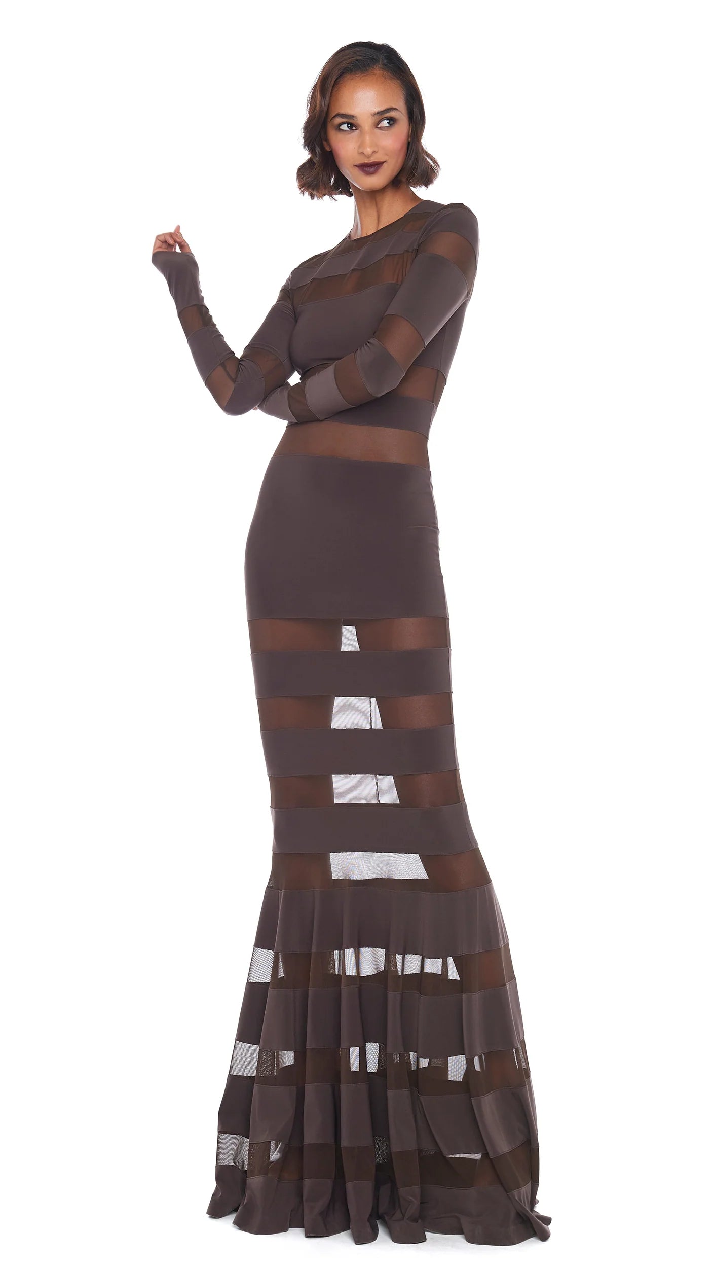 Spliced Dress Fishtail Gown