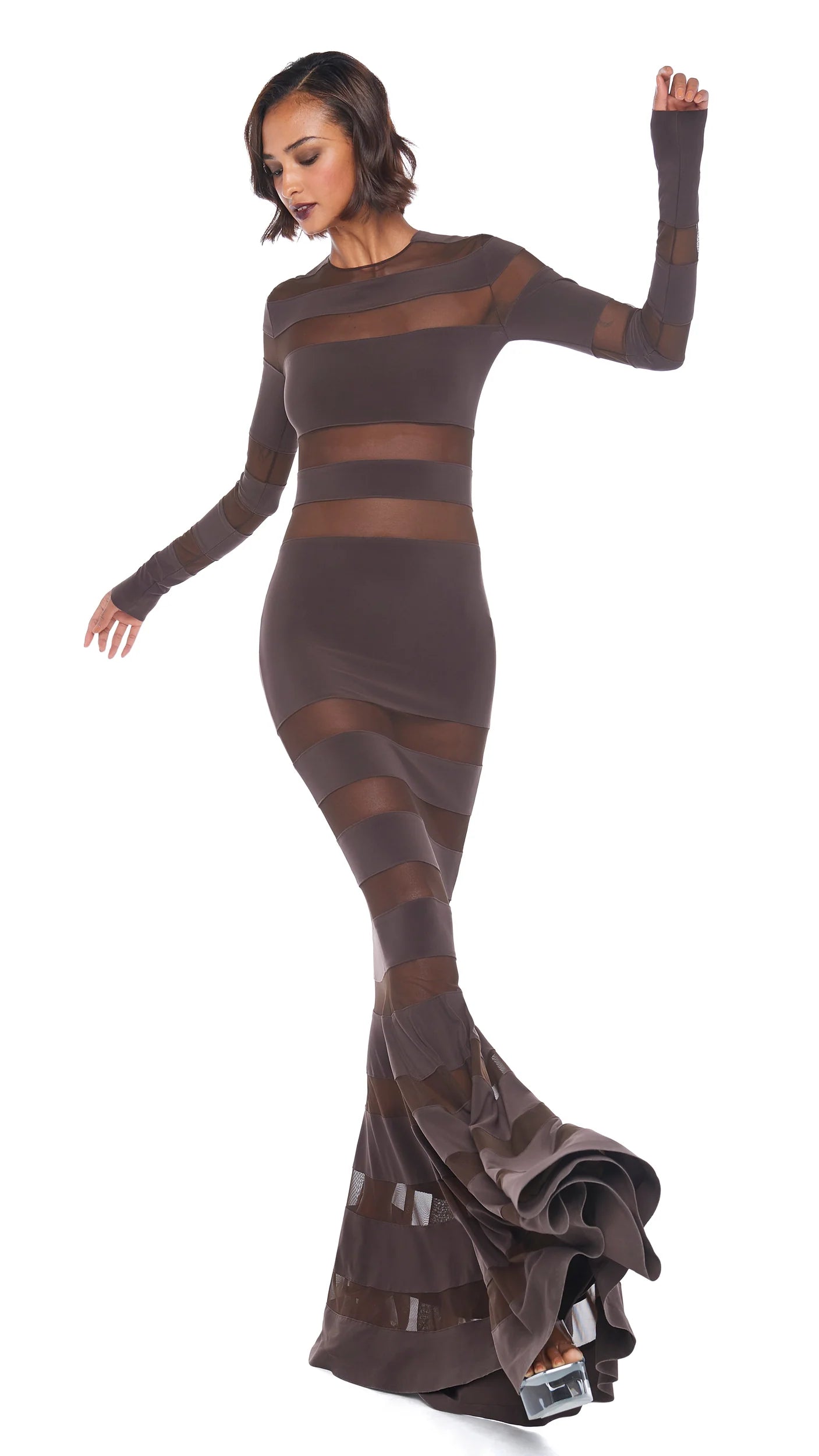 Spliced Dress Fishtail Gown