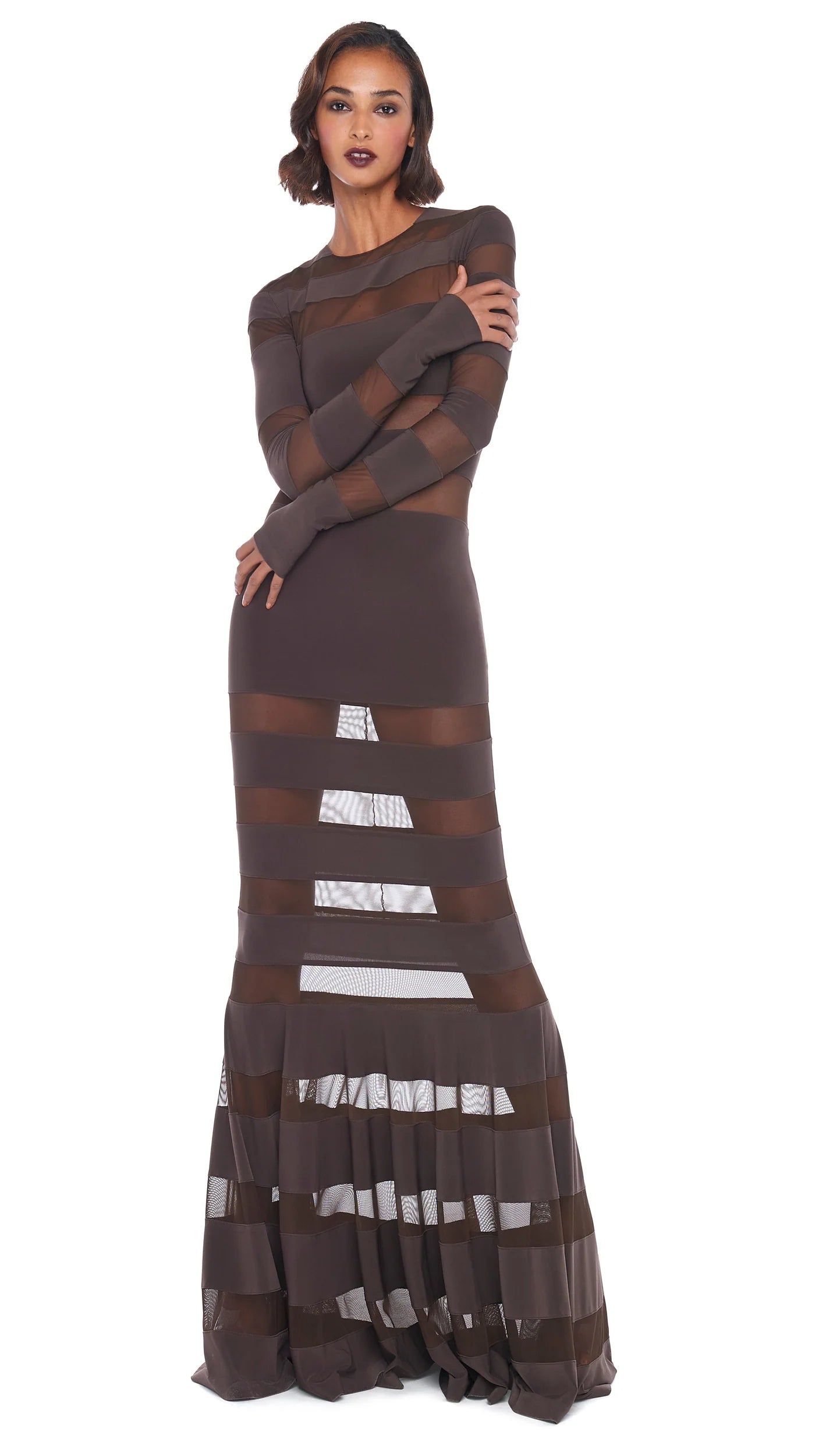 Spliced Dress Fishtail Gown