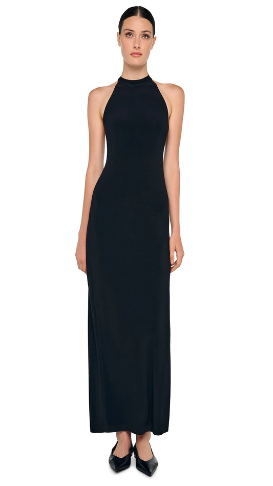 Halter Long Dress with Side Slit
