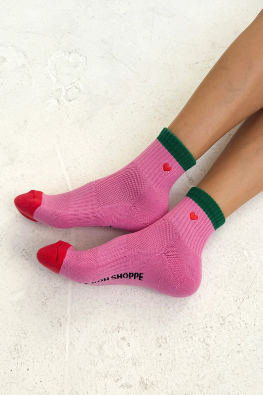 Embroidered Color Block Girlfriend Socks
