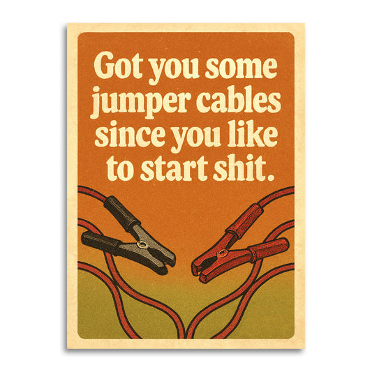 Jumper Cables Insult – Card