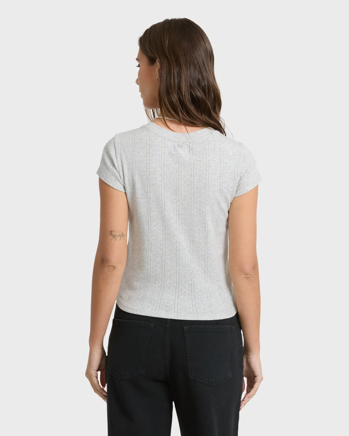 Just For You Heathered Short Sleeve Top