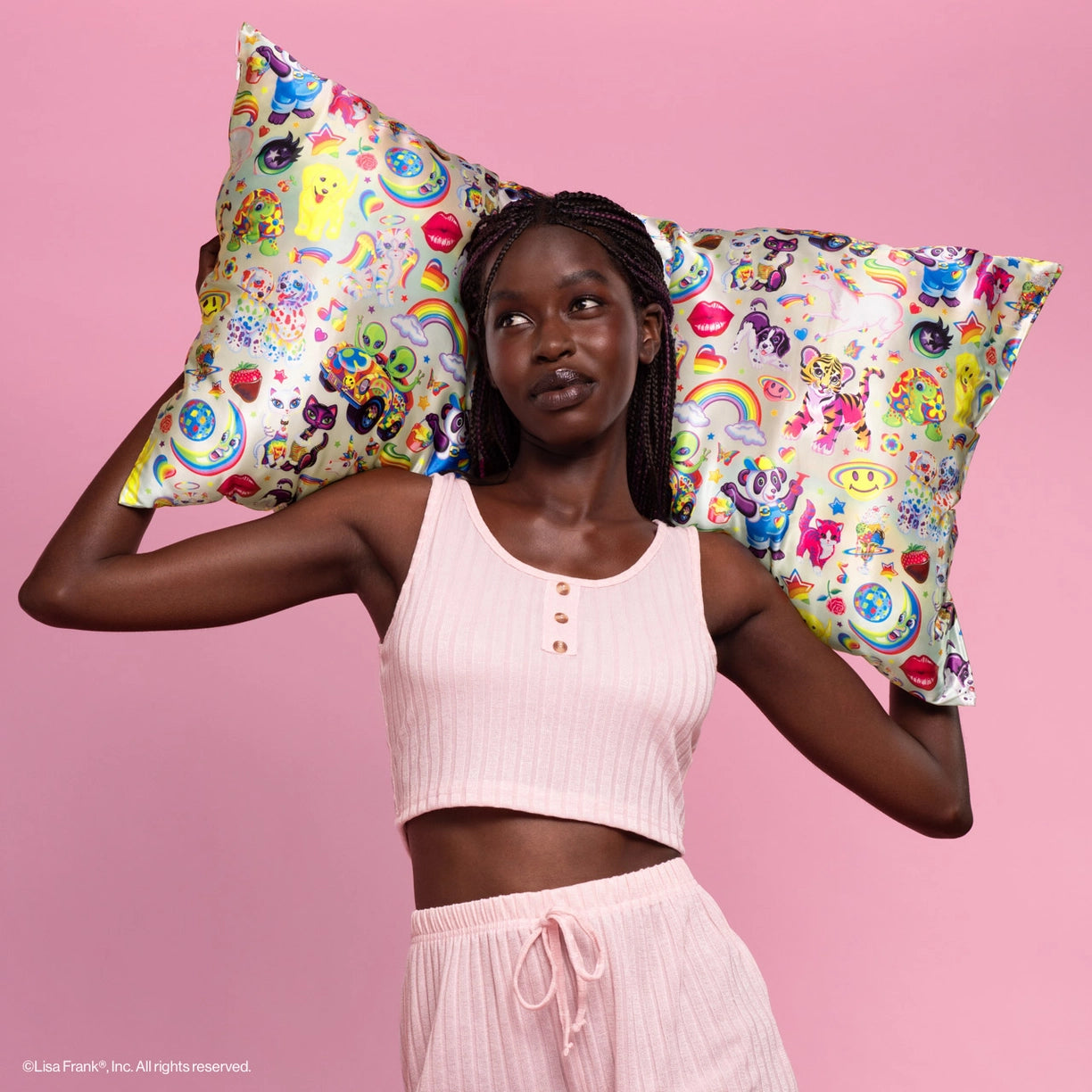 Lisa Frank X Kitsch Standard Satin Pillowcase