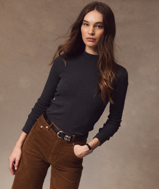 Mini Rib Mock Neck