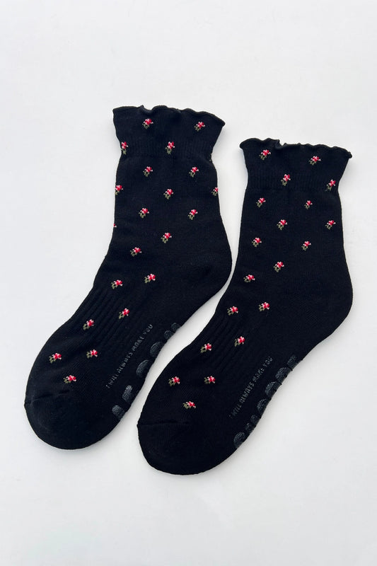 Petal Ruffled Hugger Crew Socks