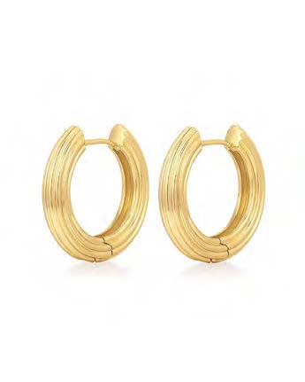 The Ridged Amalfi Hinge Hoops