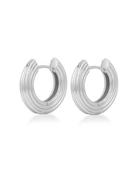 The Mini Ridged Amalfi Hinge Hoops
