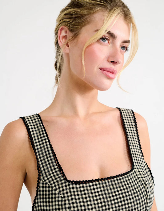 Toulouse Gingham Midi Dress