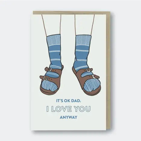 Dad Birkenstocks - Greeting Card