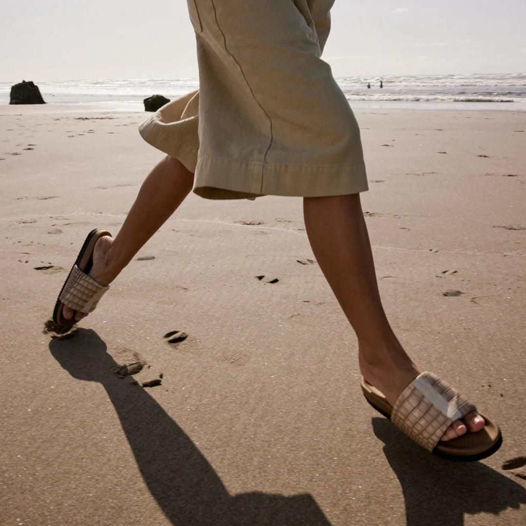 Stripe Crocy Slide