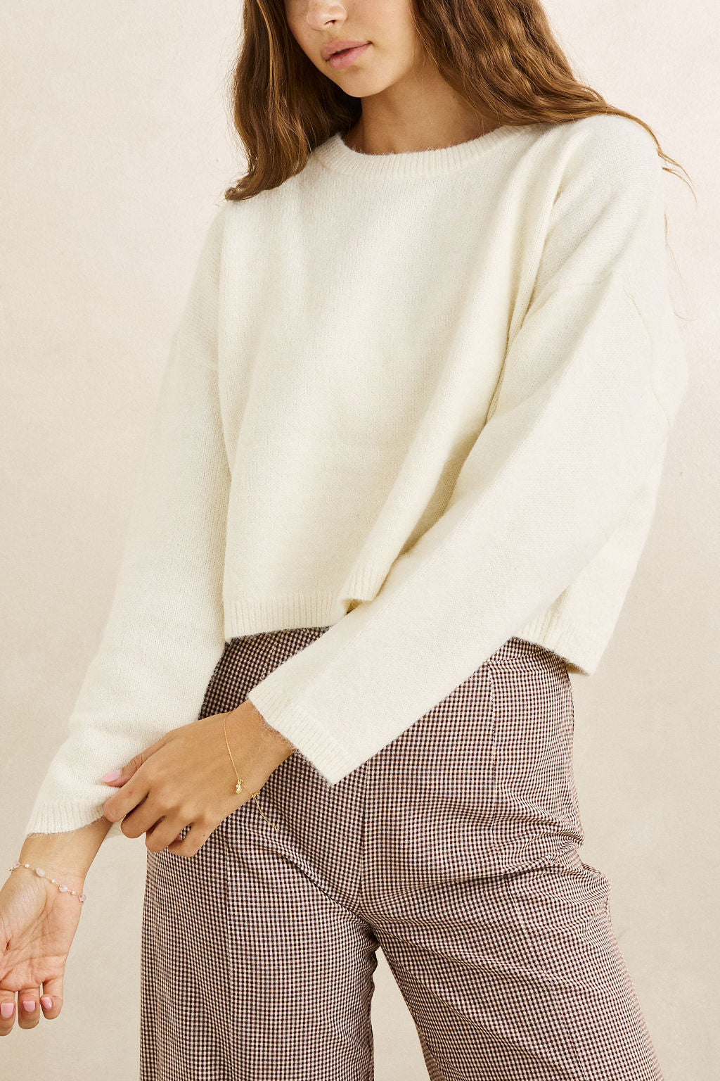 Estelle Fluffy Crew Neck Sweater