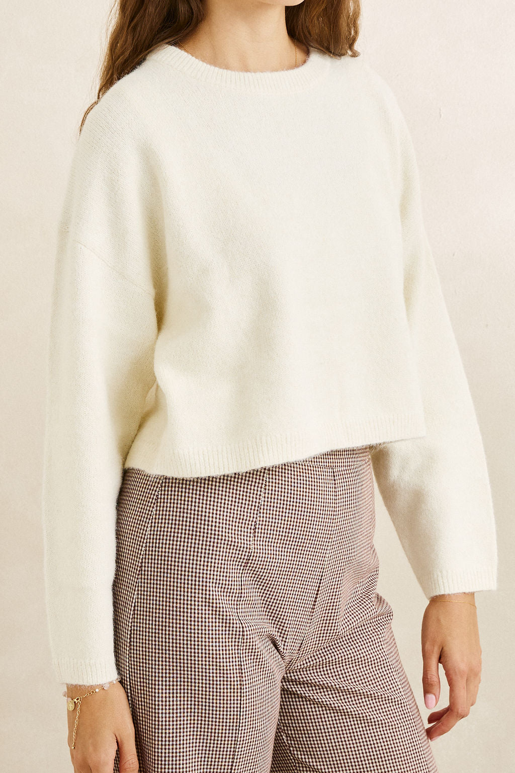 Estelle Fluffy Crew Neck Sweater