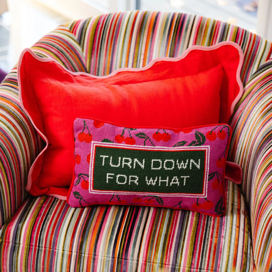 Turn Down Needlepoint Pillow