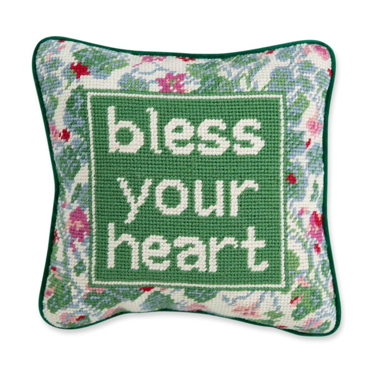 Bless Your Heart Needlepoint Pillow