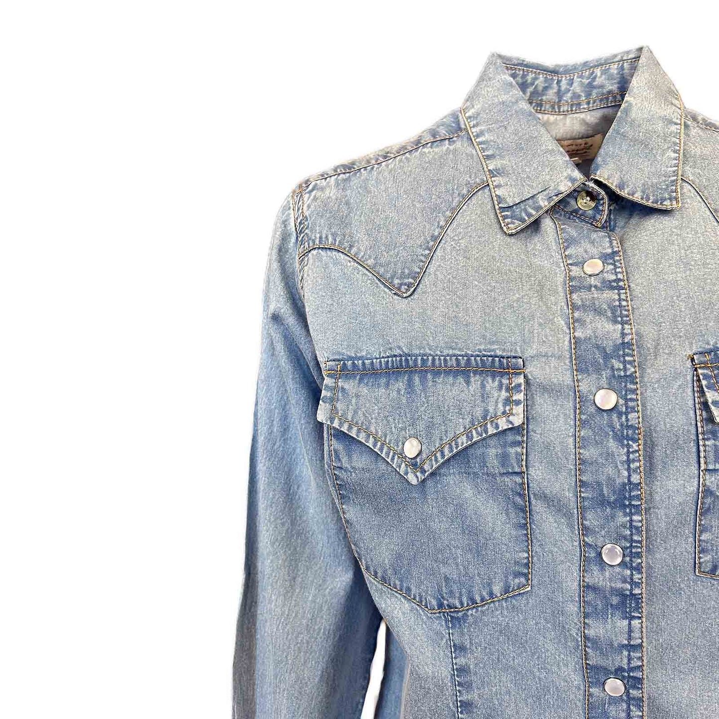 Stonewashed Denim Classic Western Shirt