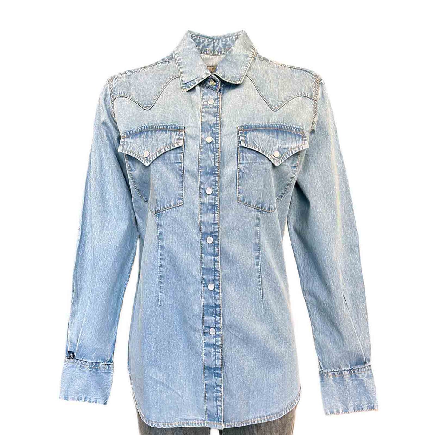 Stonewashed Denim Classic Western Shirt