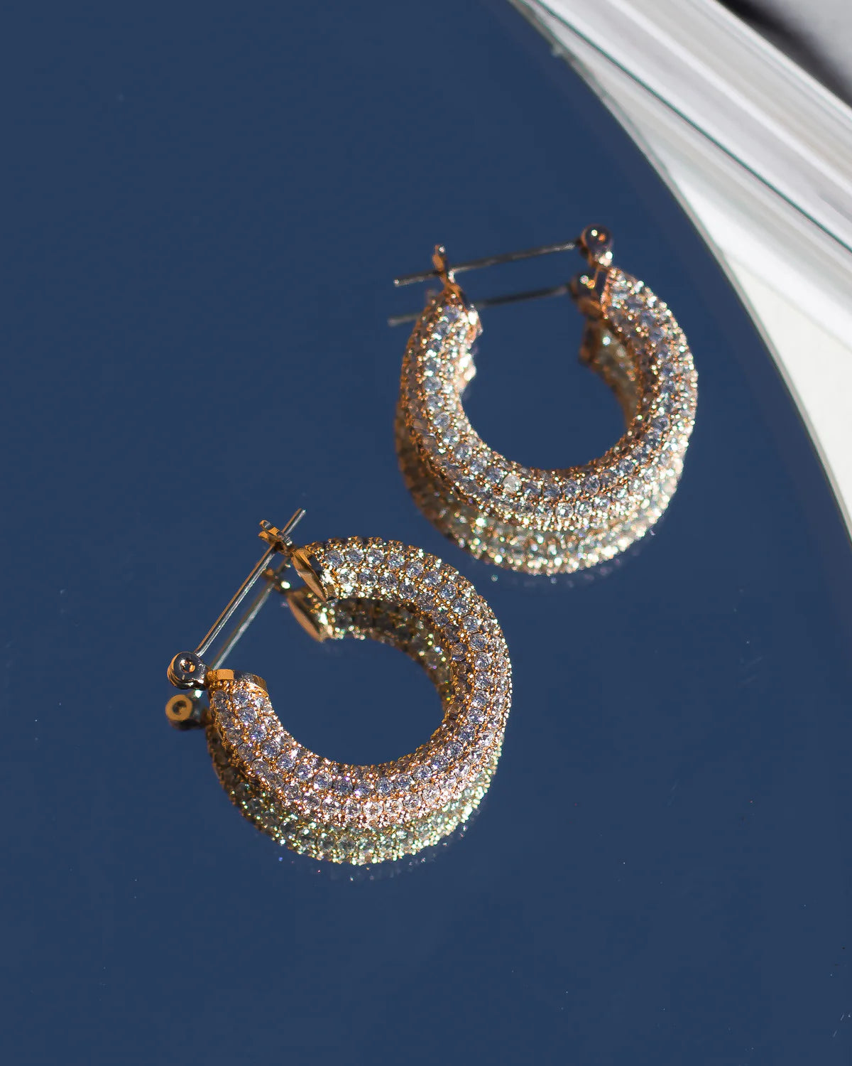 Pave Baby Amalfi Hoops