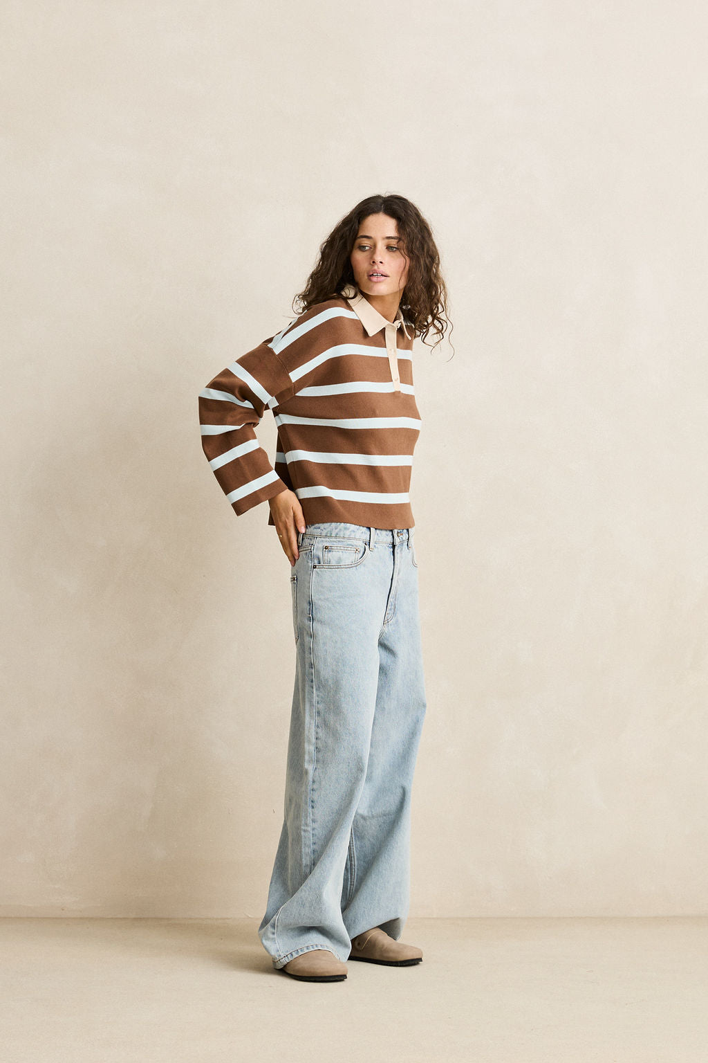 Rugby Polo Knit Sweater