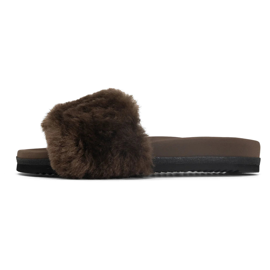 Cloud Shearling Slider Sandal