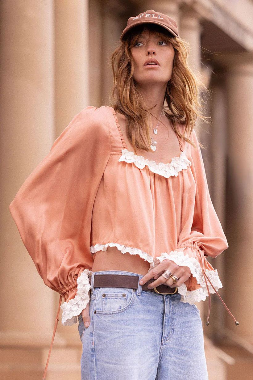 Poison Peach Blouse