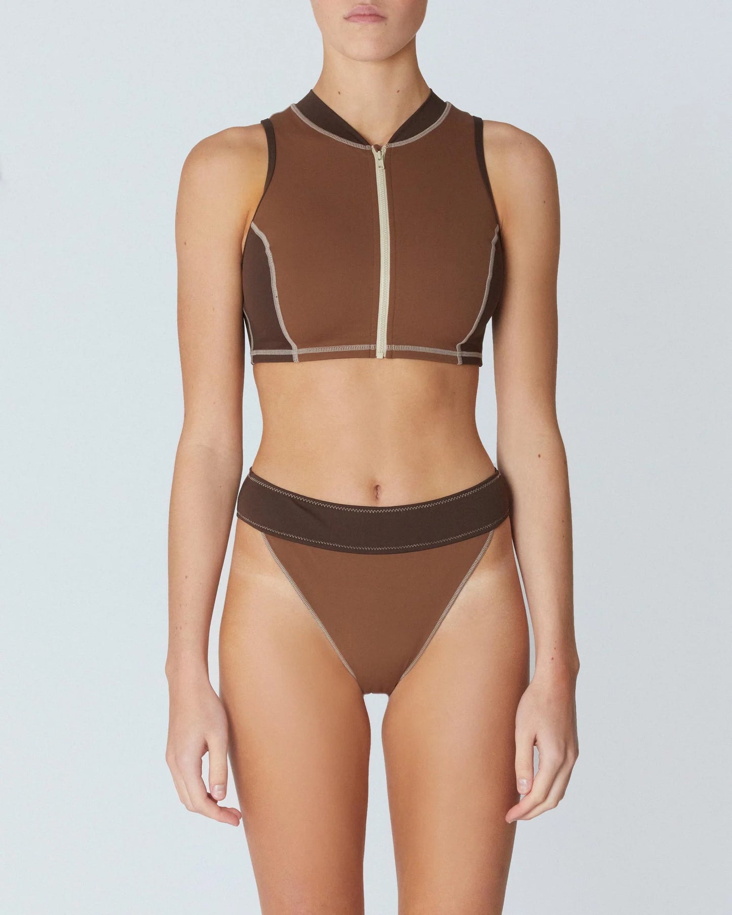 The Contour Zip Crop Top