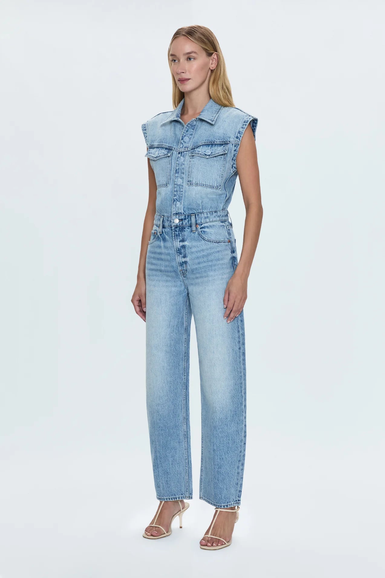 Ace Sleeveless Barrel Leg Jumpsuit